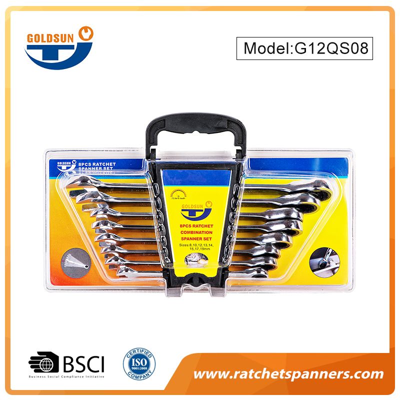 Jeu de clés à cliquet avec sachet blister
